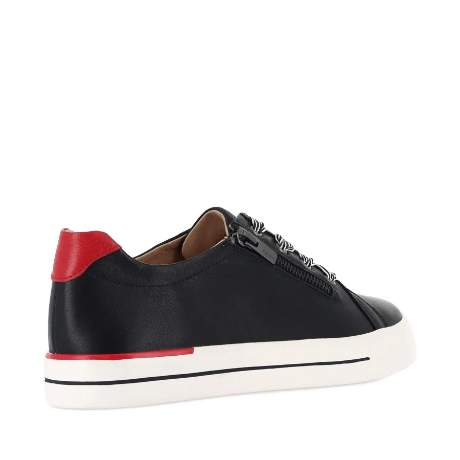 Zero Drop Platform AUDRY W - NAVY RED LEATHER