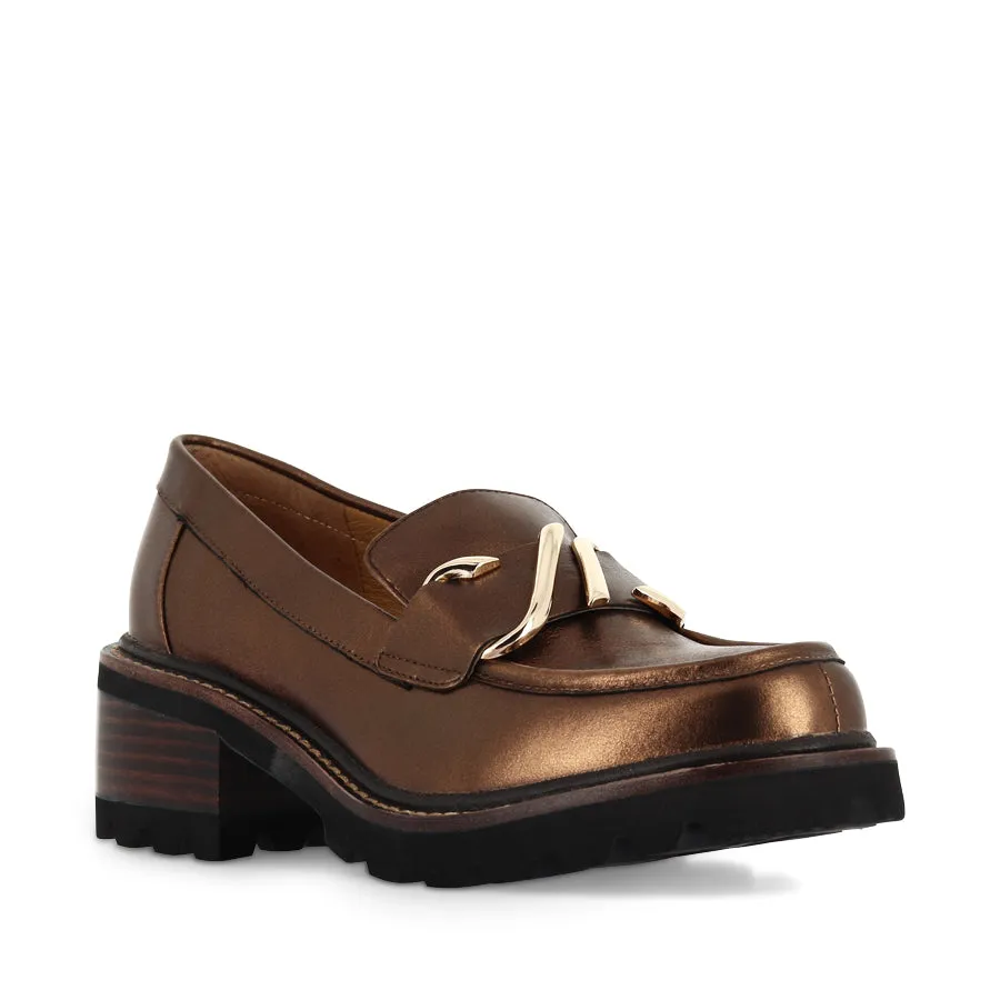 DYLAN - COPPER LEATHER Soft Leather Slip-ons