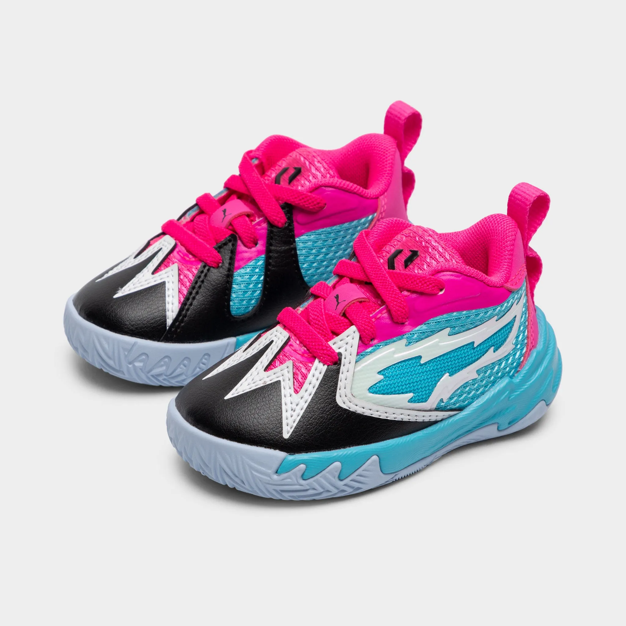 PUMA Toddlers' Scoot 1 Pink / Blue - Silver Rocker Sole Technology