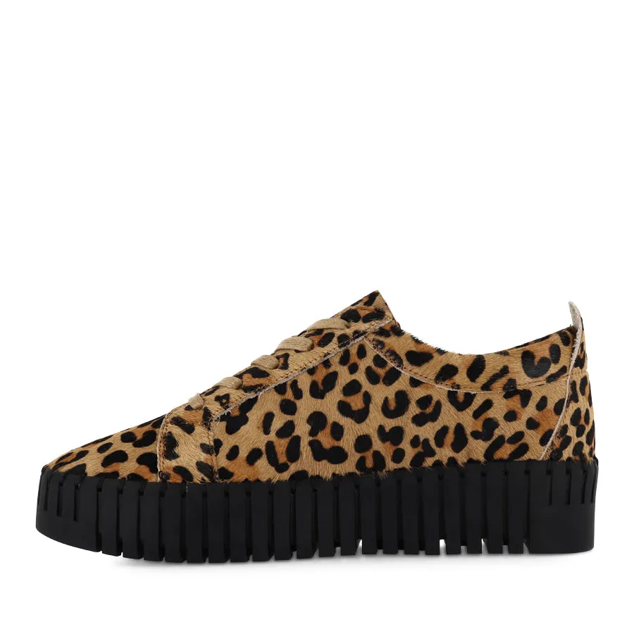 Lightweight Outsole BUMP - TAN LEOPARD PONY