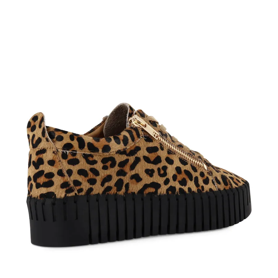 Stylish performance Stitch Down Technique BUMP - TAN LEOPARD PONY