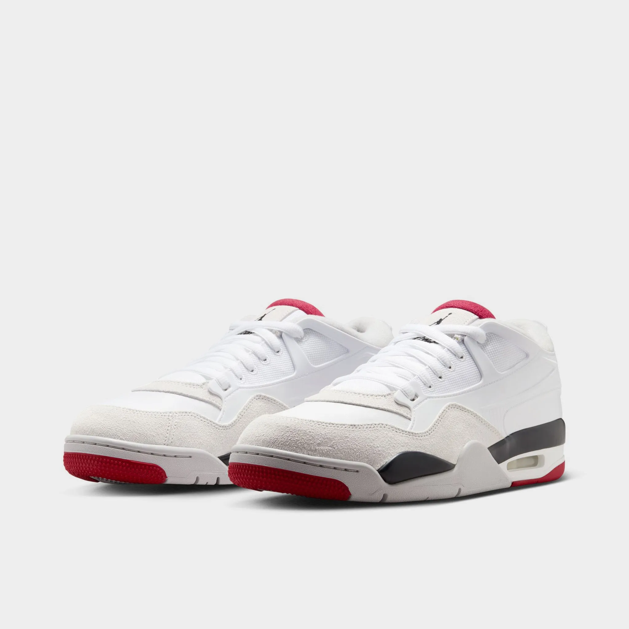 Jordan 4 RM White / Varsity Red - Black Quick Flex Shoes