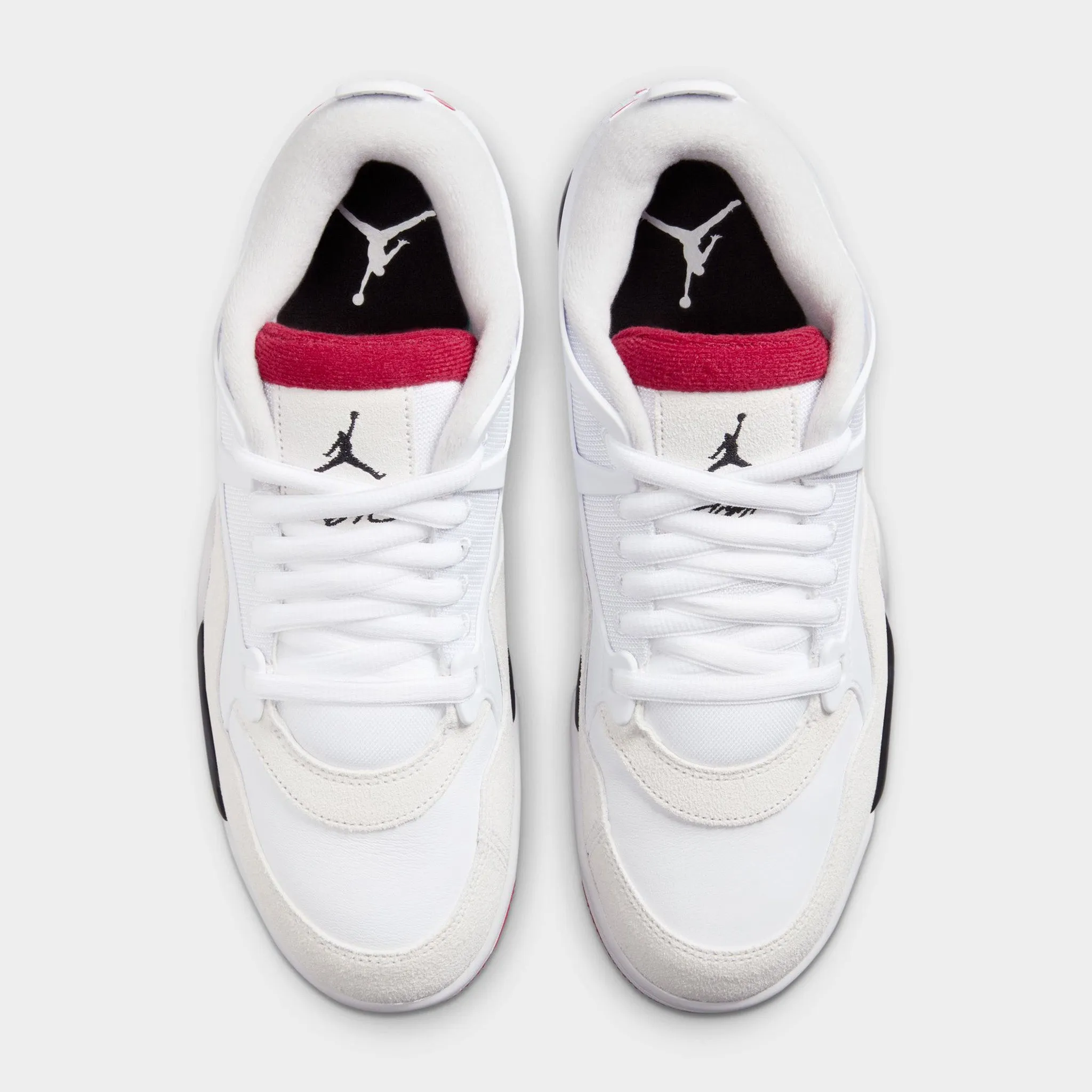 Hybrid style Jordan 4 RM White / Varsity Red - Black