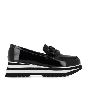 EAILA - BLACK BLACK PATENT LEATHER Firm Pace Cork Footbed