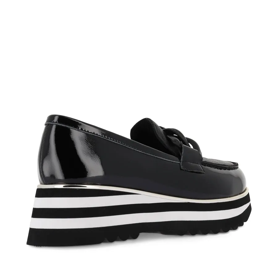 EAILA - BLACK BLACK PATENT LEATHER Stylish Leather Slip-ons Soft Step