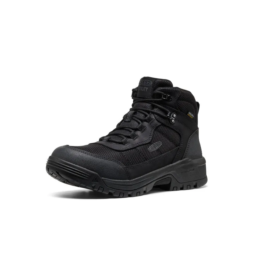 hip ethnic Men's Skokie Waterproof Work Boot (Soft Toe)  |  Black/Black