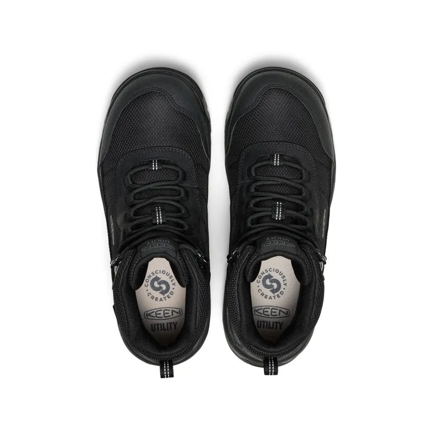 Sporty Look Men's Skokie Waterproof Work Boot (Soft Toe)  |  Black/Black