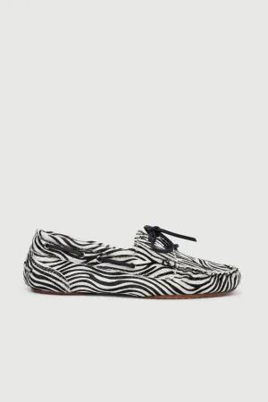Ivy loafers in Zebra print Calf Hair Stylish Padding