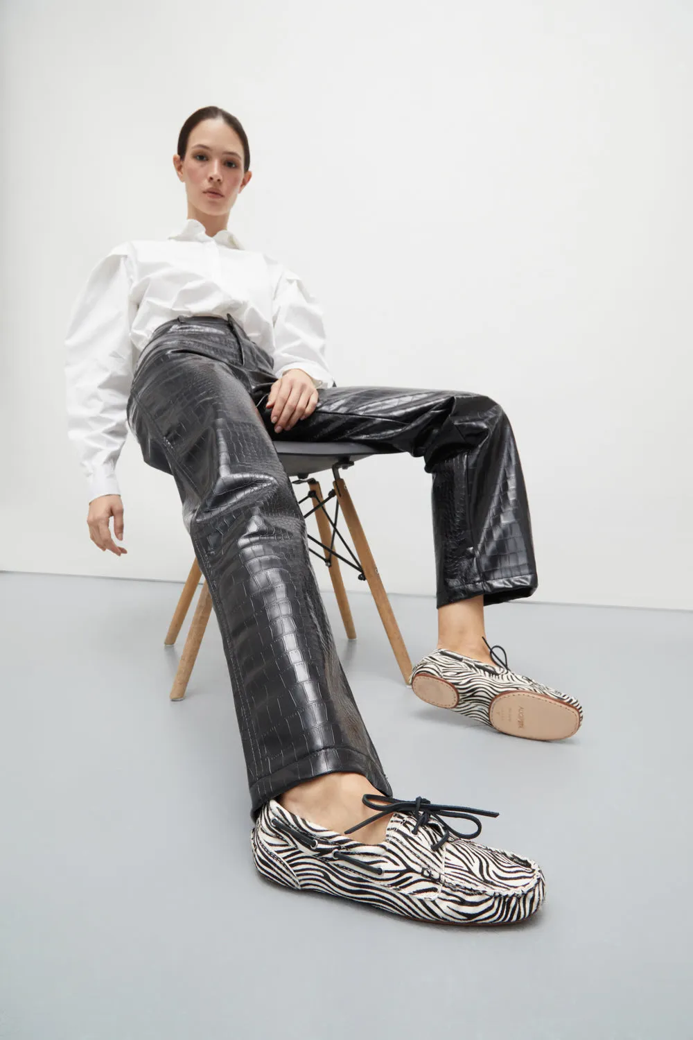Safe Walk Ivy loafers in Zebra print Calf Hair