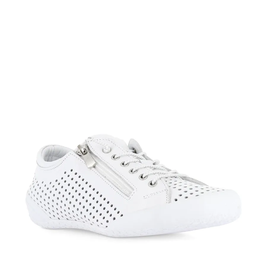 TREETOPS - WHITE LEATHER Flex Groove Engineering Shine Finish