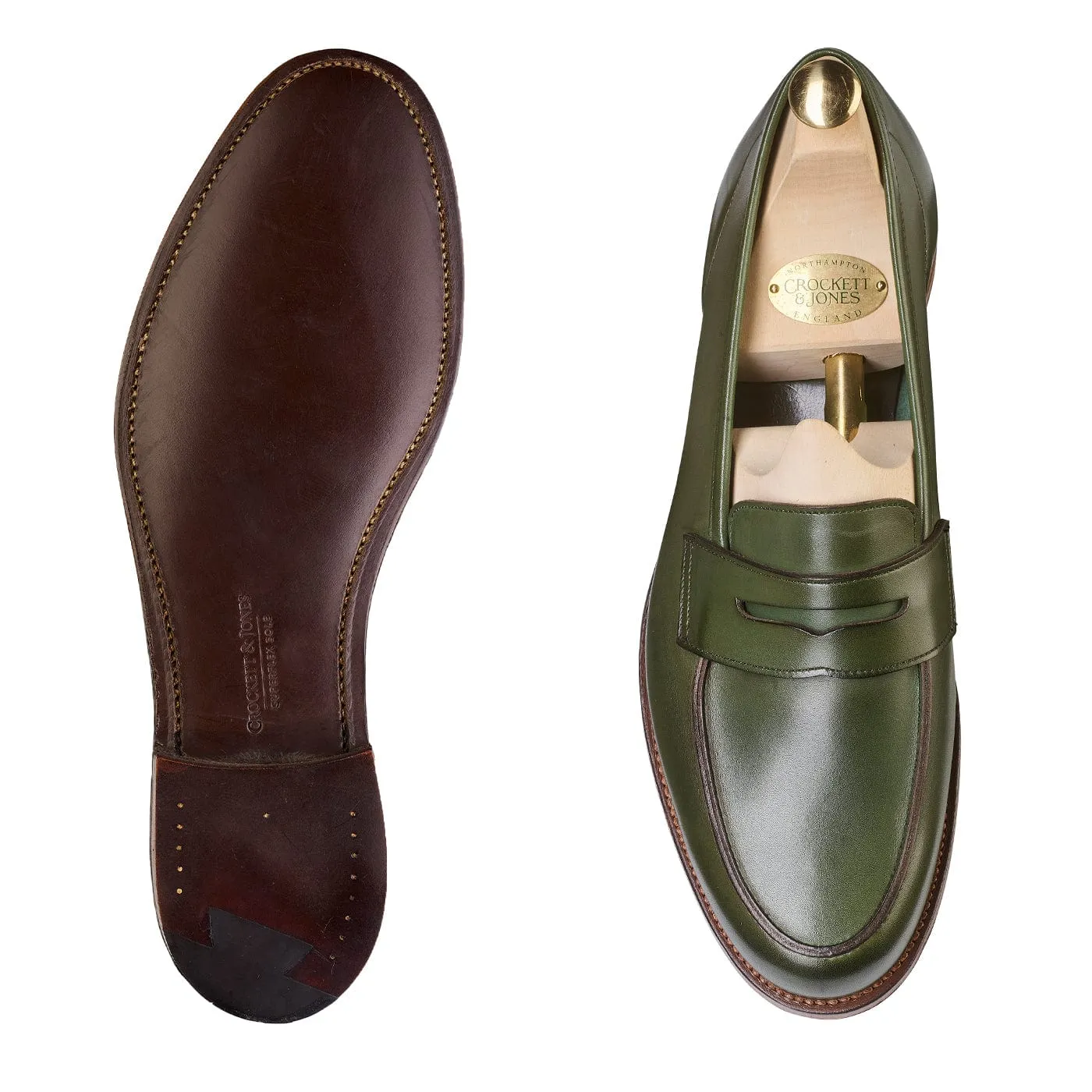 Lilou Green Calf Soft Lane