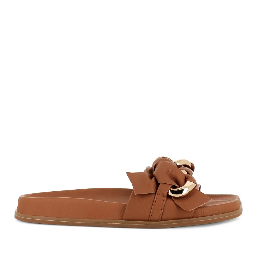 Easy Slip Shoes DAKARI - DARK TAN LEATHER