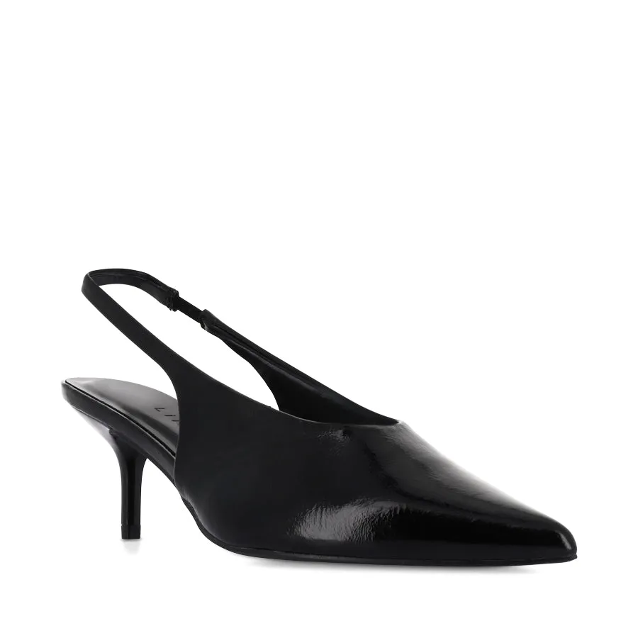 XISHI - BLACK CRINKLE PATENT Dance Floor