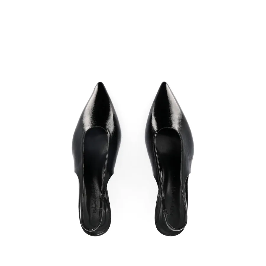XISHI - BLACK CRINKLE PATENT Weekend Casual