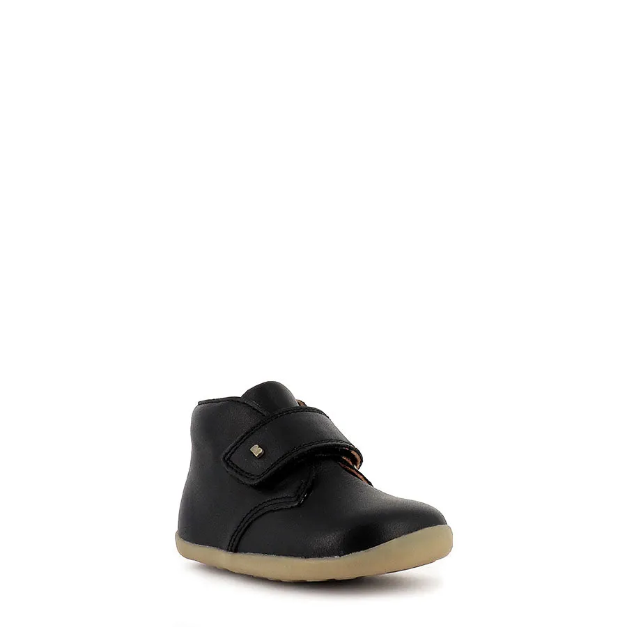 DESERT STEP UP - BLACK LEATHER Non-Slip Sole Steel Guard