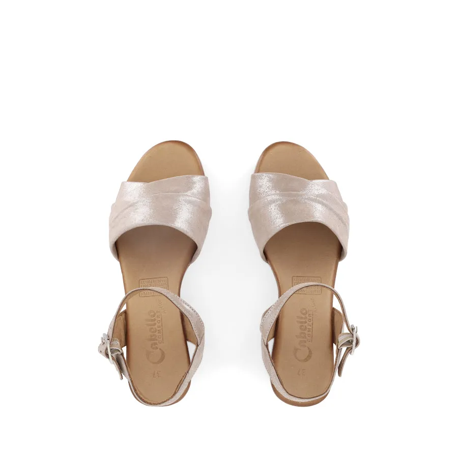 YENICE - TAUPE SHIMMER LEATHER Smooth ride Lace Up
