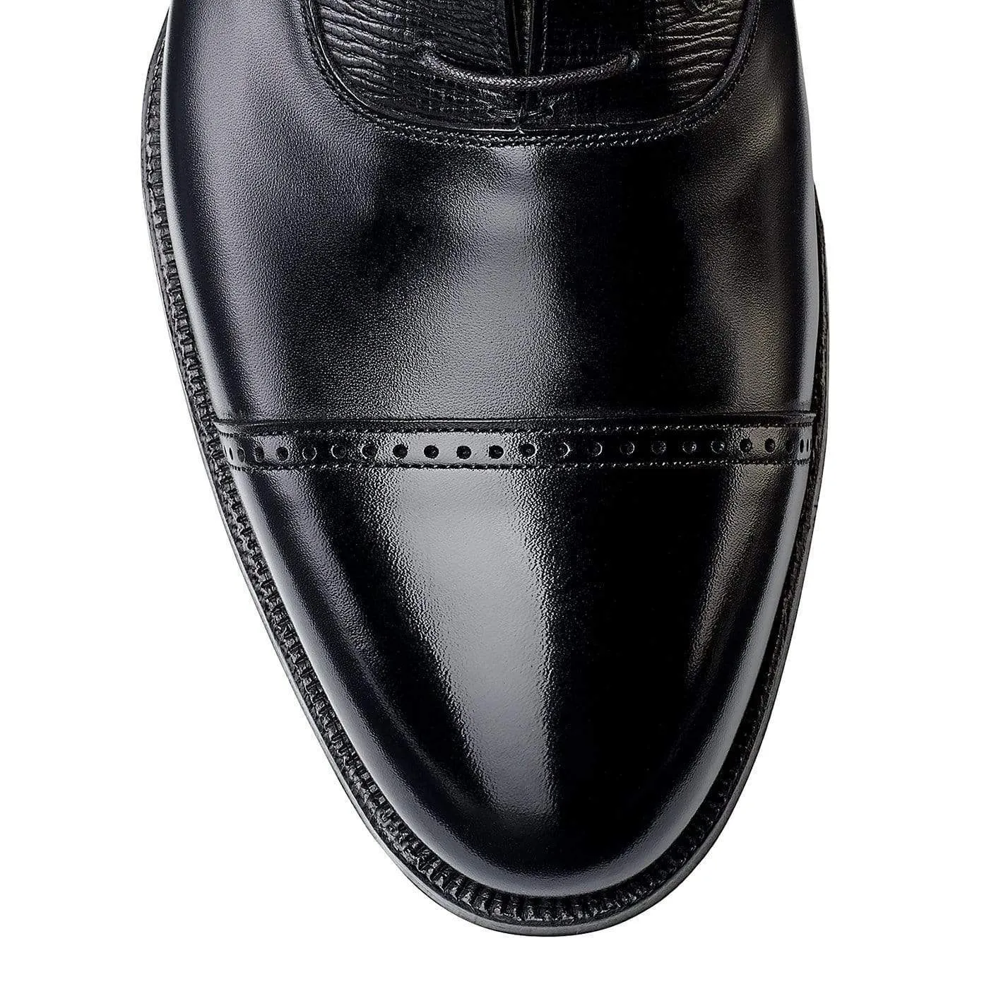 Two Tone Oxfords Perry Black Calf & Black Willow Grain