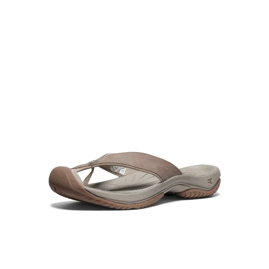 Men's Waimea Leather Flip-Flop  |  Brindle/Birch Slip-resistant look