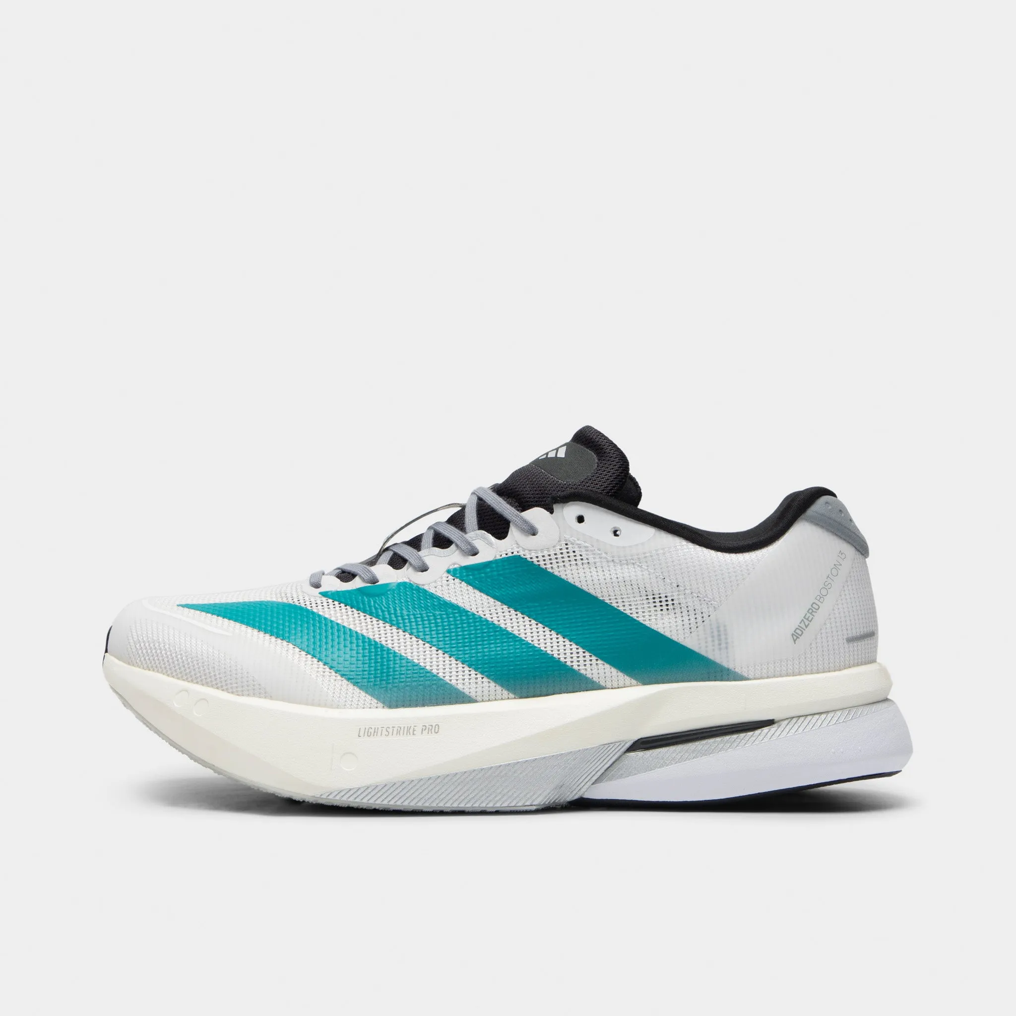 adidas Adizero Boston 13 White / Pure Tea - Grey Slip Resistant Traction Gym ready