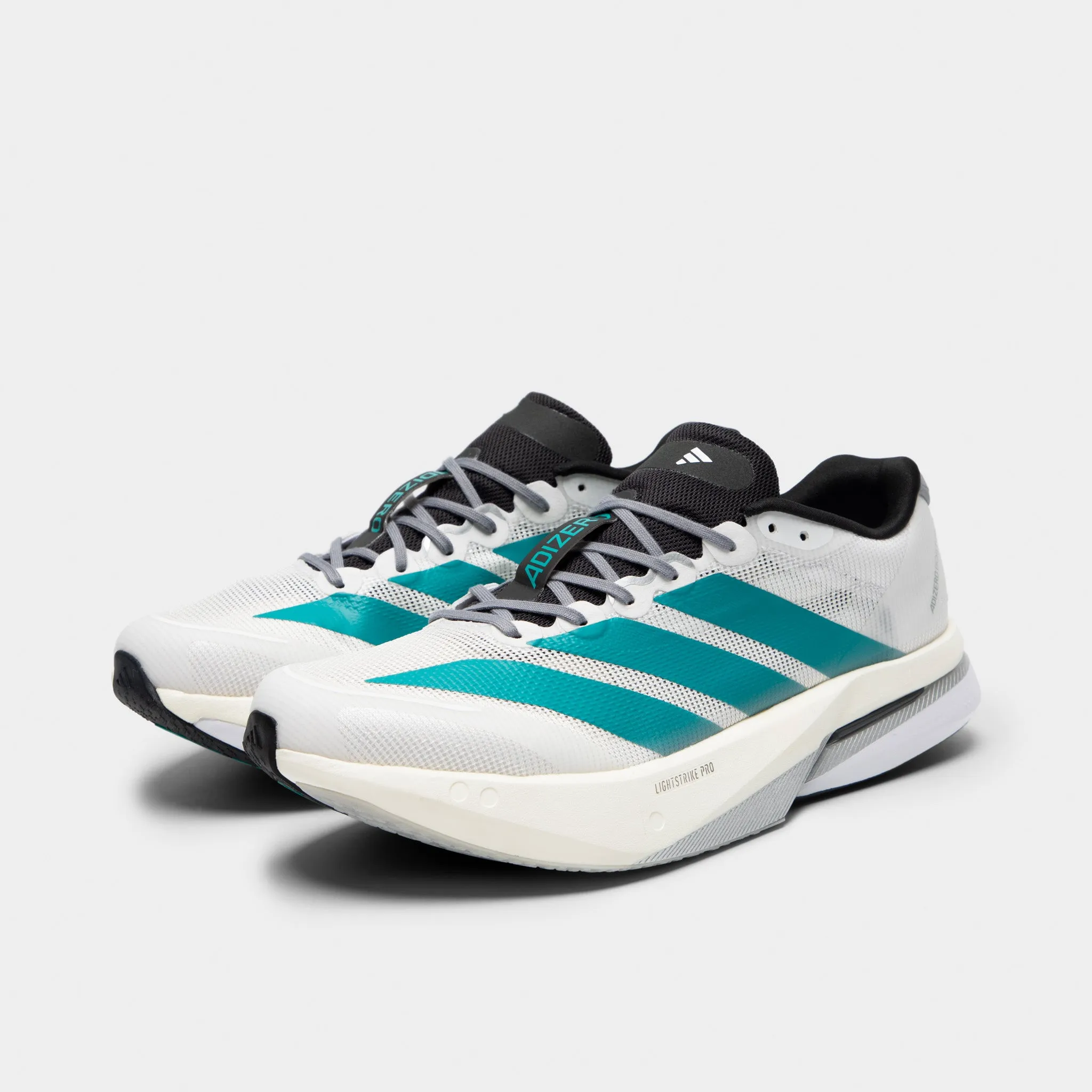 adidas Adizero Boston 13 White / Pure Tea - Grey Enhanced Fit