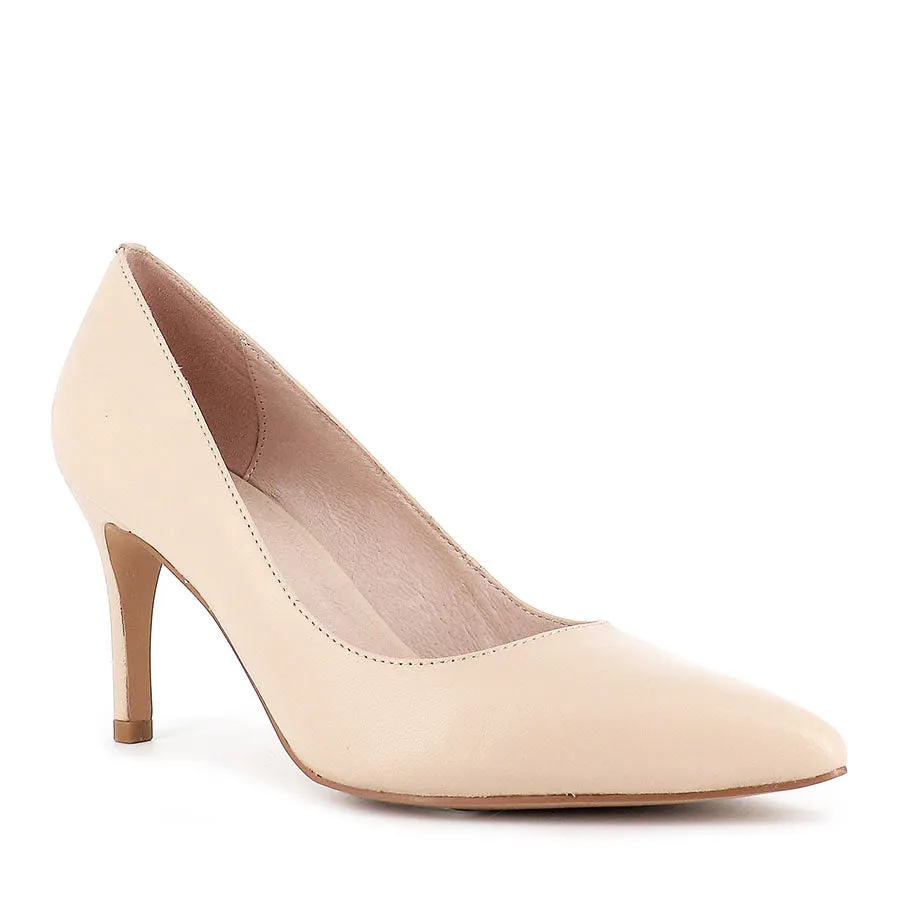 BARRIOS - NUDE LEATHER work commute Effortless Comfort Footwear