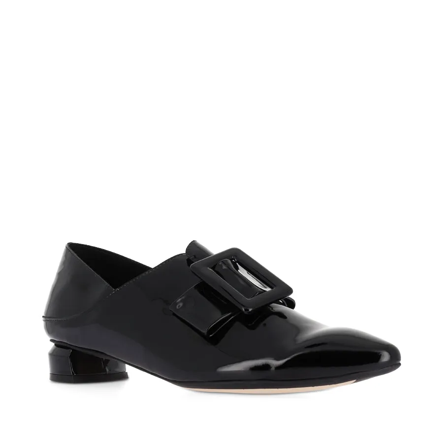 FARES - BLACK PATENT Stylish Casuals Step Steady