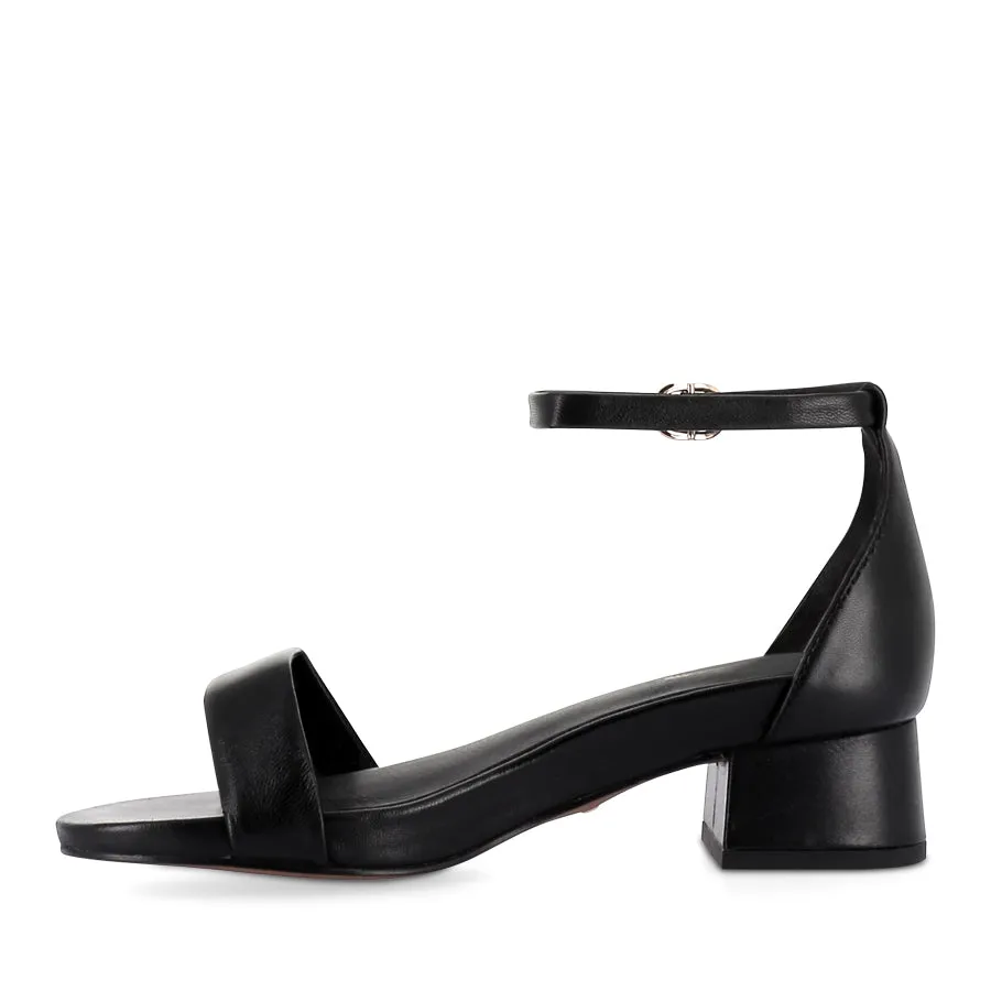 Lagoon Glow Comfortable fit WELLAR - BLACK LEATHER