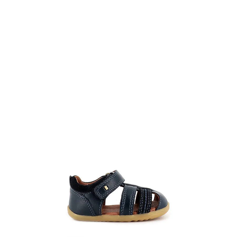 Stylish casual sandals Wide Straps ROAM STEP UP - NAVY LEATHER