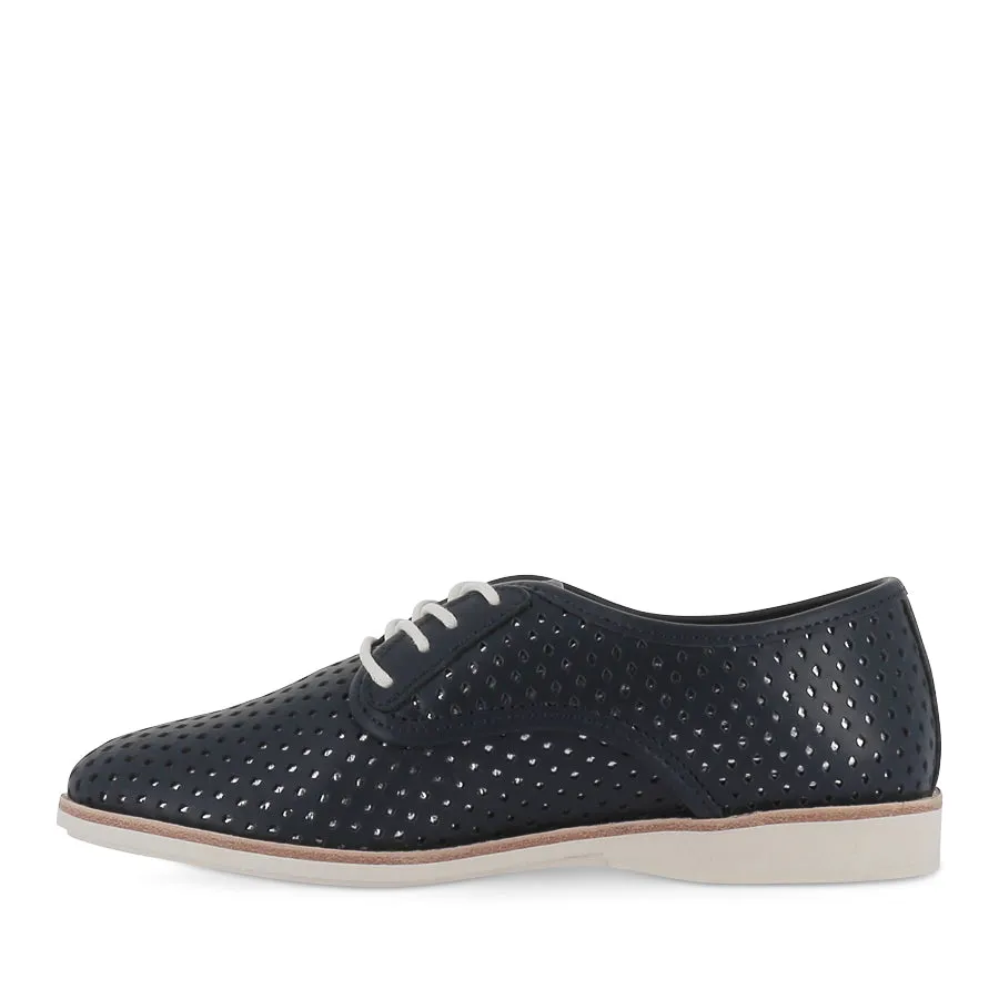 Clear Walk DERBY PUNCH OVERLAY - DARK NAVY/SILVER