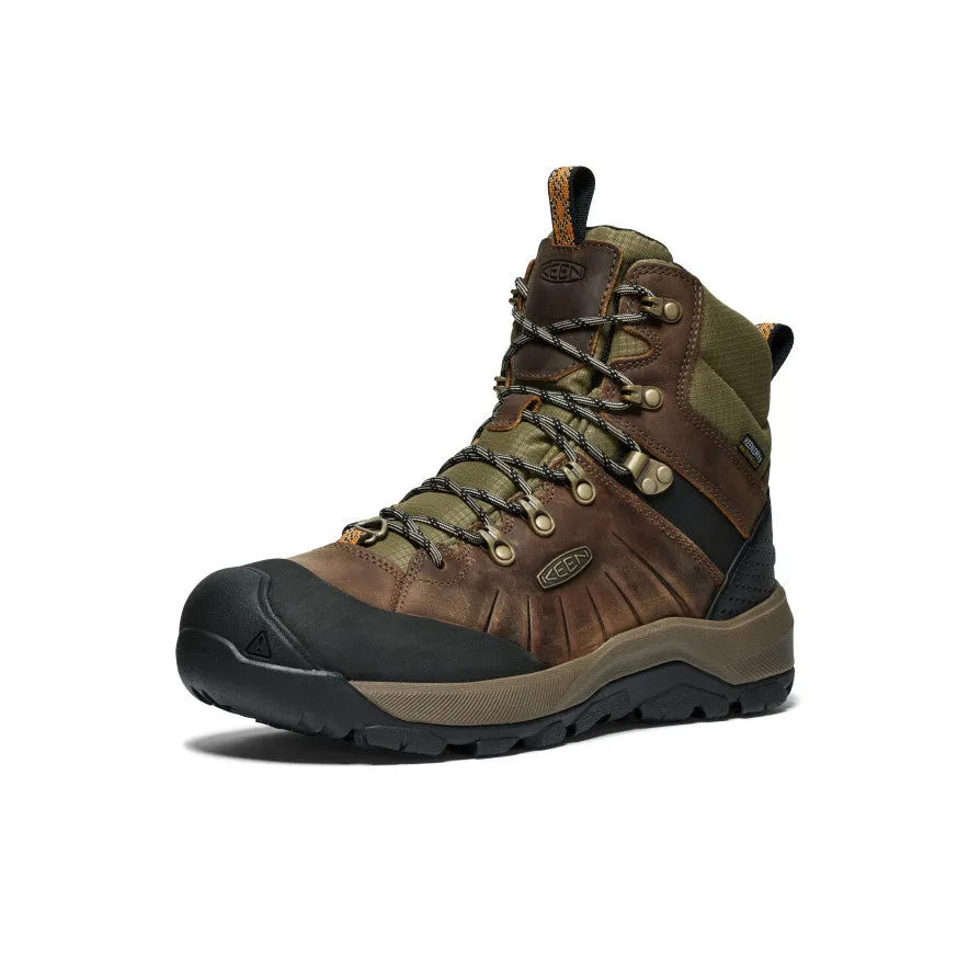 strap - type Exclusive chic Men's Revel IV Polar Waterproof Boot  |  Bison/Orange Pepper