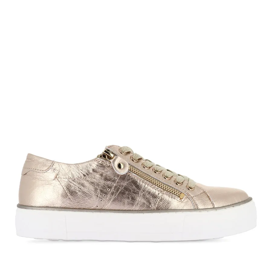 Comfort collar FROGGY - CHAMPAGNE LEATHER