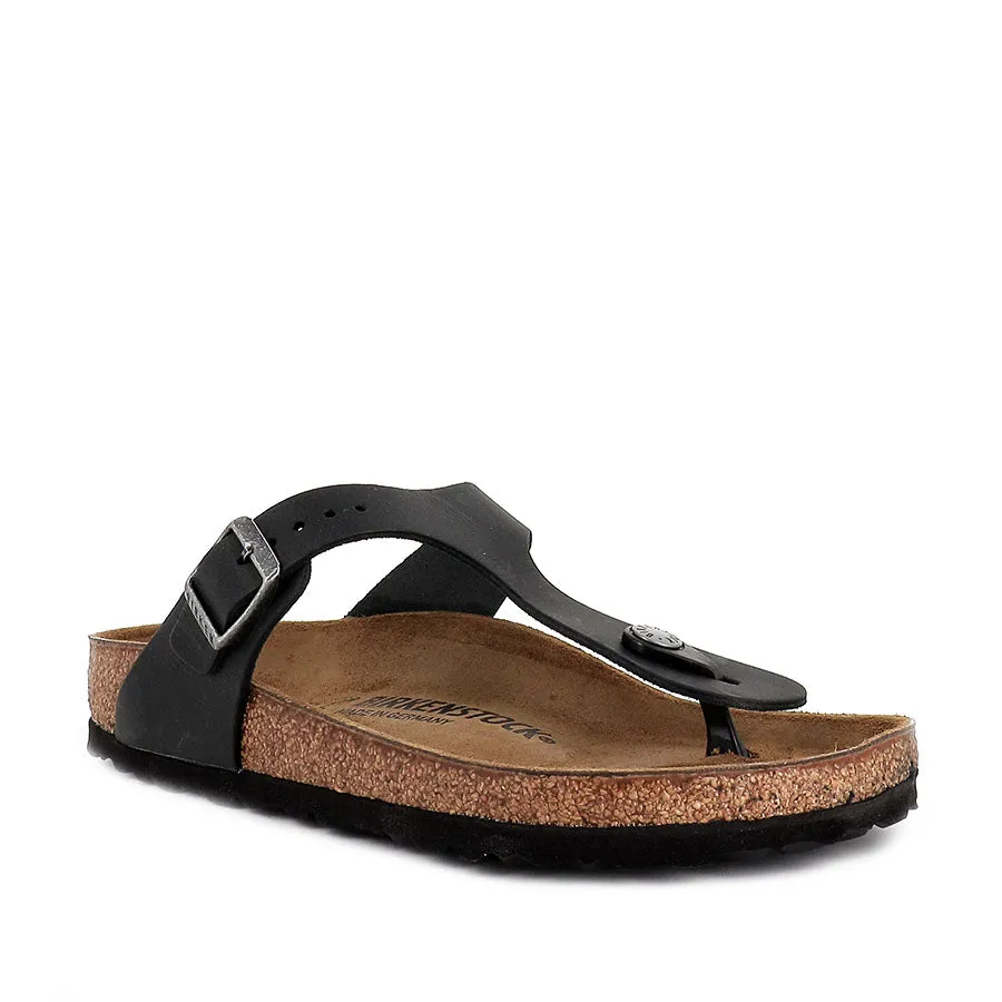 GIZEH LEATHER - BLACK OILED LEATHER Practical Footwear Foot Flex