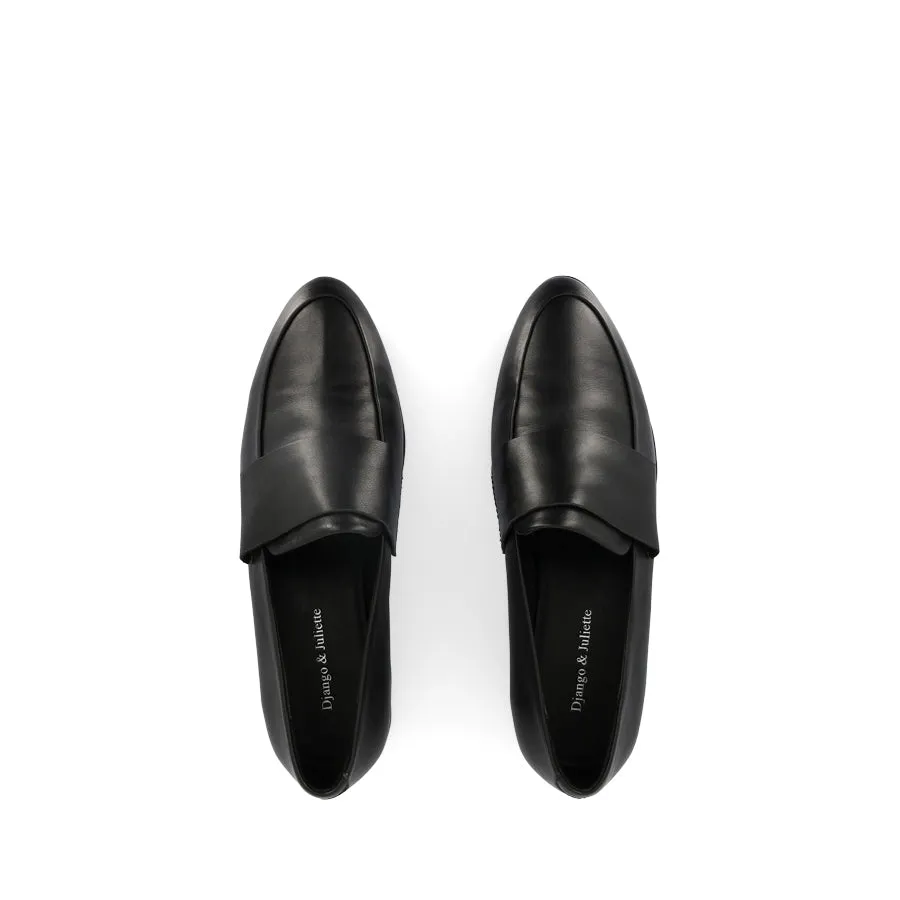GABRIAN - BLACK LEATHER Casual Comfort Design