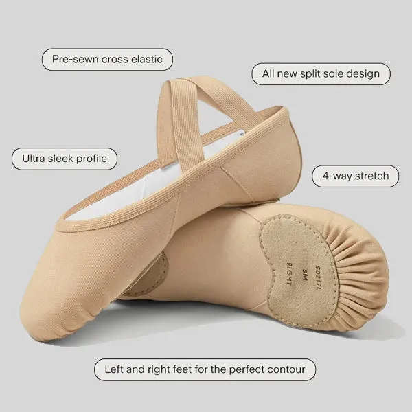 basketball shoes Oxfords BLOCH ELATION CANVAS BALLET SLIPPER - ADULT #S0217L