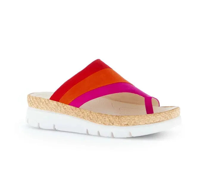 Rubber Sole Earth Mood GABOR THONG W/ PLATFORM - MULTI