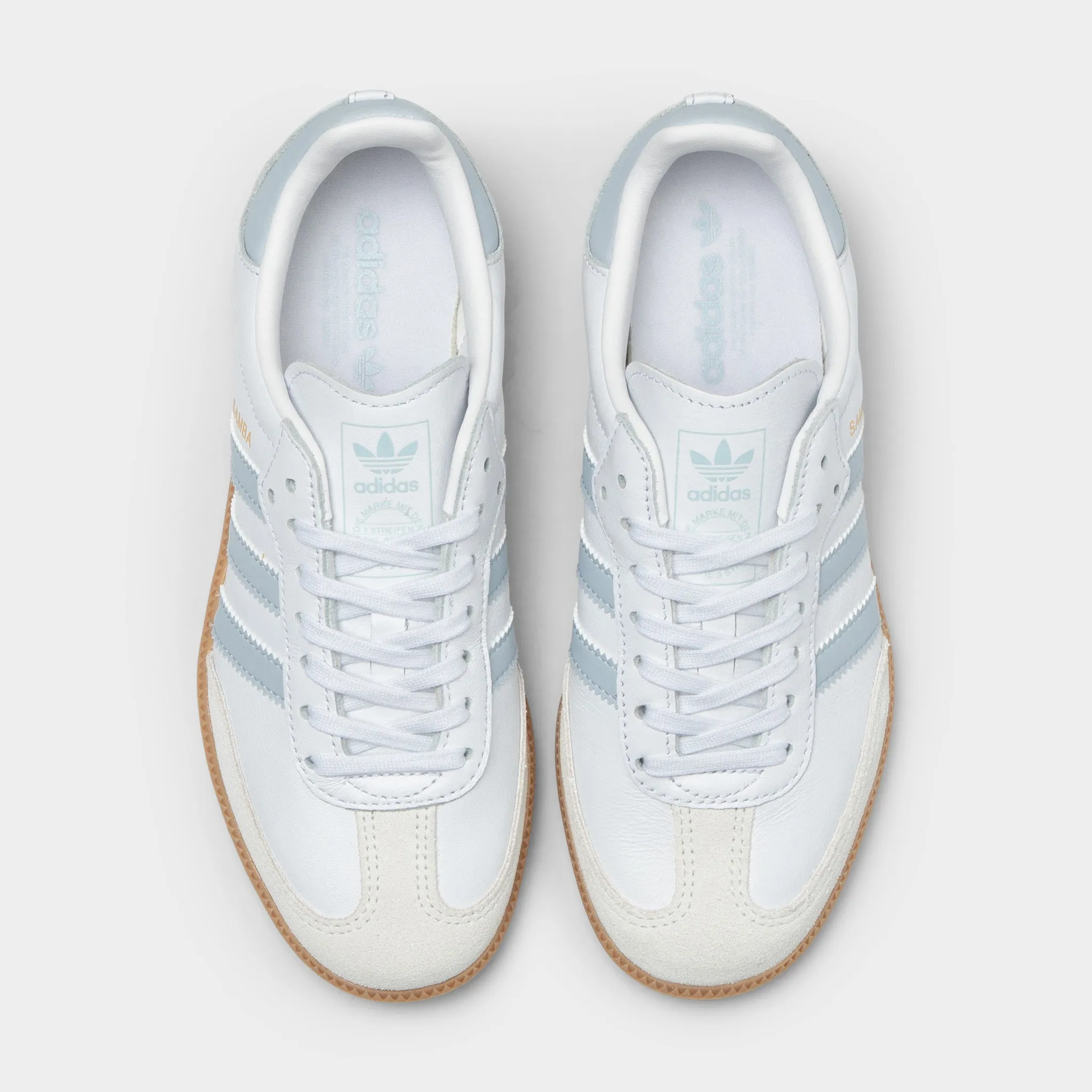 Anti   Abrasion Ergonomic Shape adidas Juniors' Samba OG White / Halo Blue - Gum