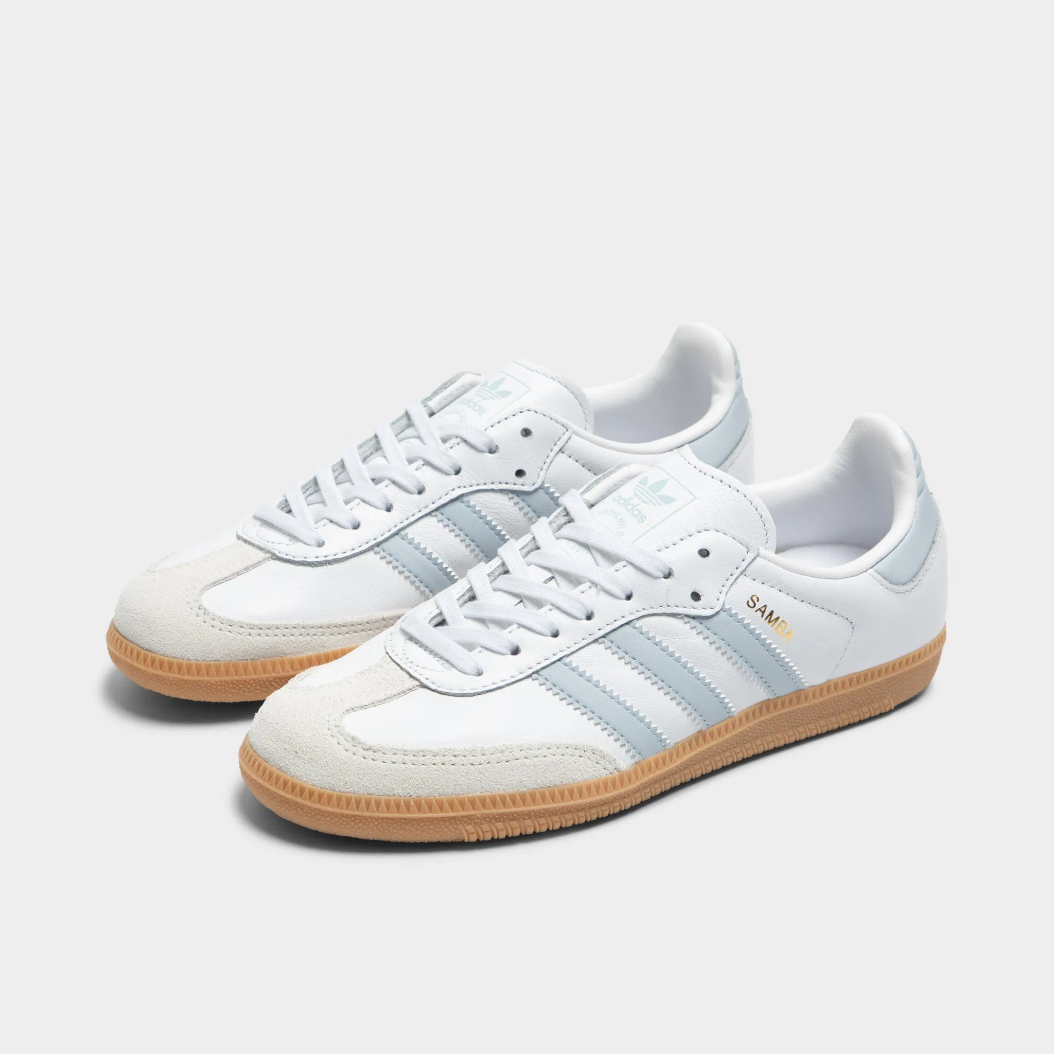 Fashion Comfort adidas Juniors' Samba OG White / Halo Blue - Gum