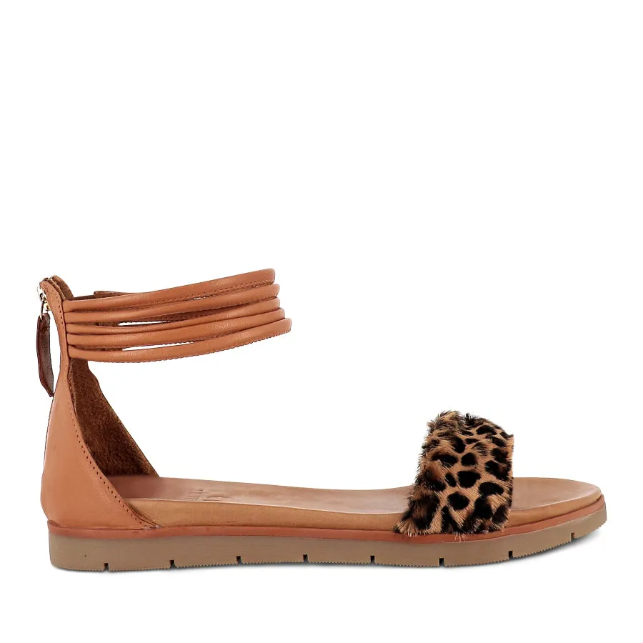 Beaded LUCILLE ANIMAL - OCELOT LEOPARD LEATHER