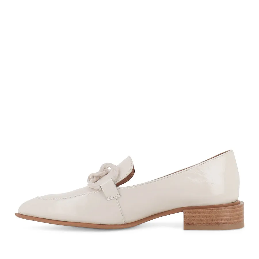 Casual Comfort Fit Stylish Slip-on Shoes ELGIN - IVORY PATENT LEATHER