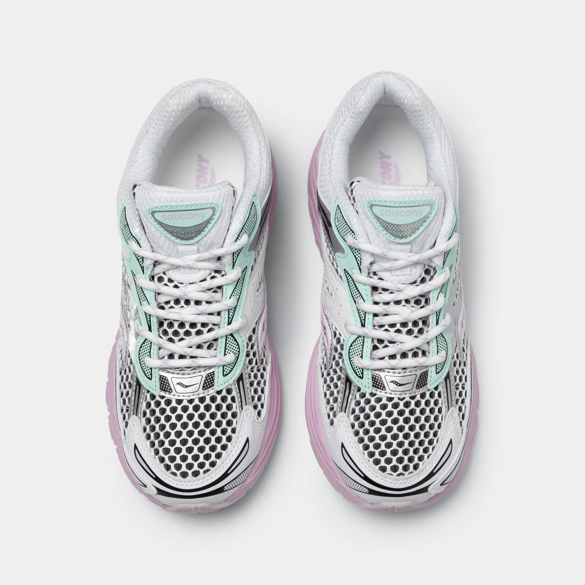 Saucony Juniors' Omni 9 White / Lilac comfort features