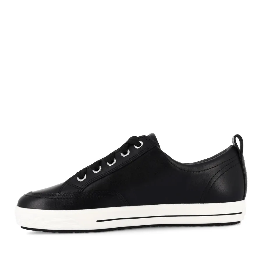 ELLIE V - BLACK LEATHER Sport Fit