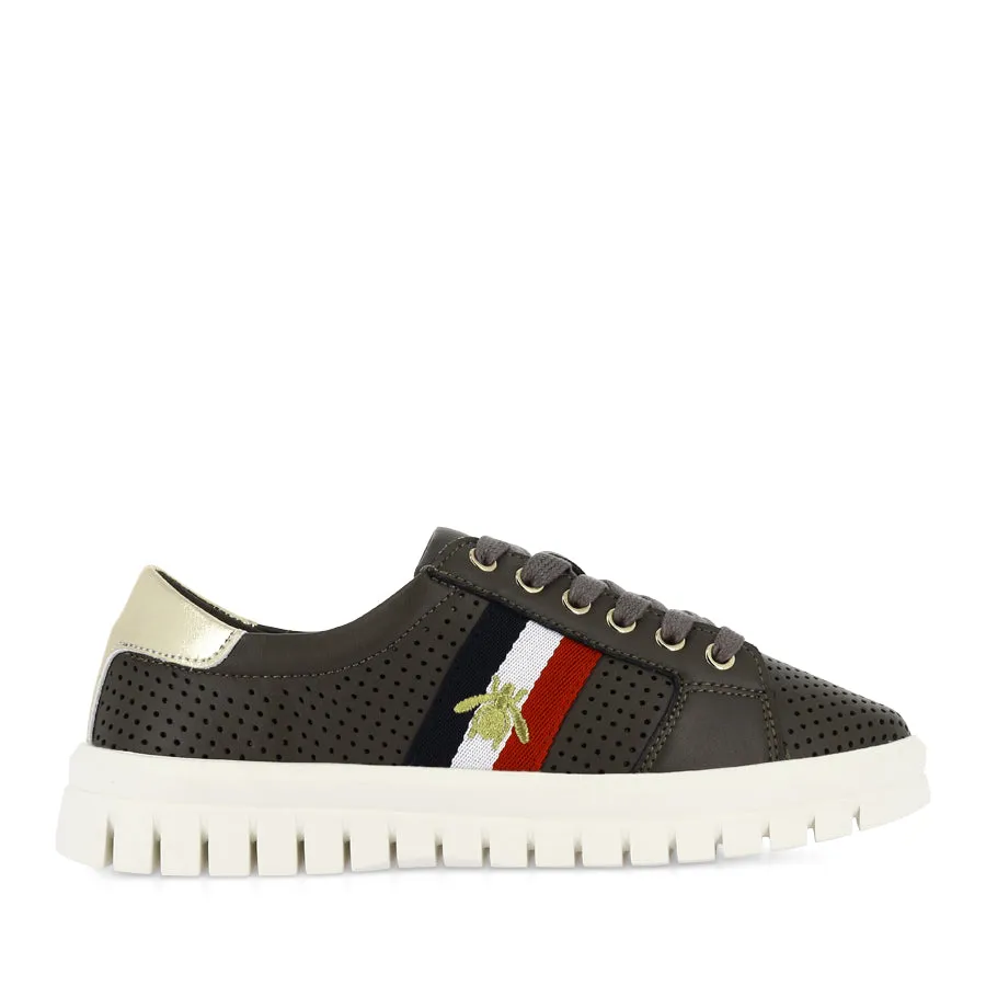 Casual Day Responsive Midsole ELOPE - KHAKI/GOLD LEATHER
