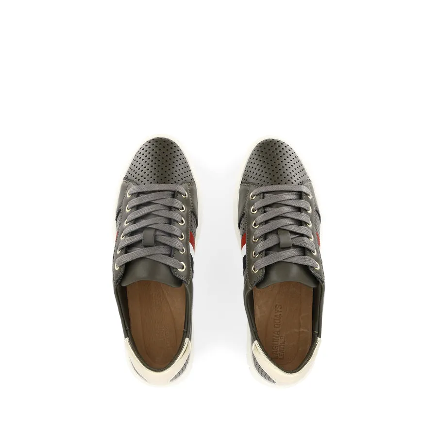 ELOPE - KHAKI/GOLD LEATHER Breathable Quarter Panels Relax Motion