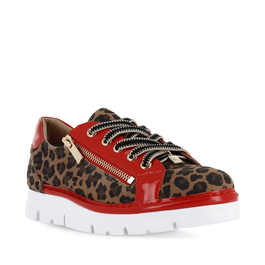 Classic Look ELOS - TAN LEOPARD MULTI RED