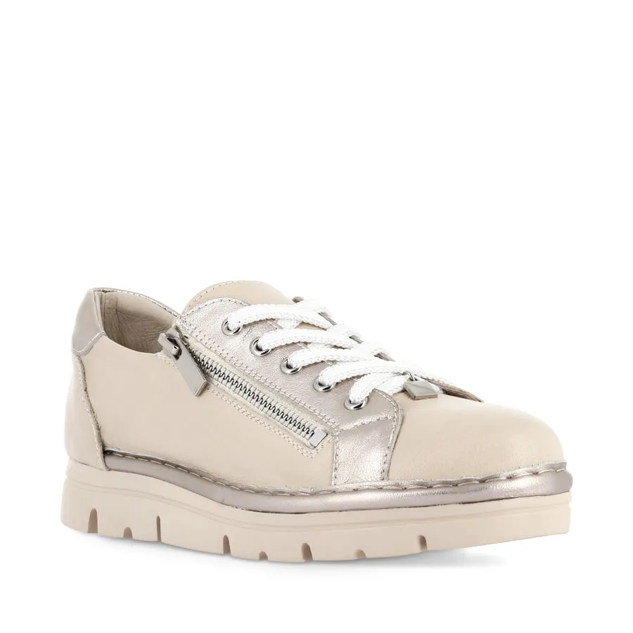 Compression Molded Midsole ELOS - VANILLA PLATINO LEATHER
