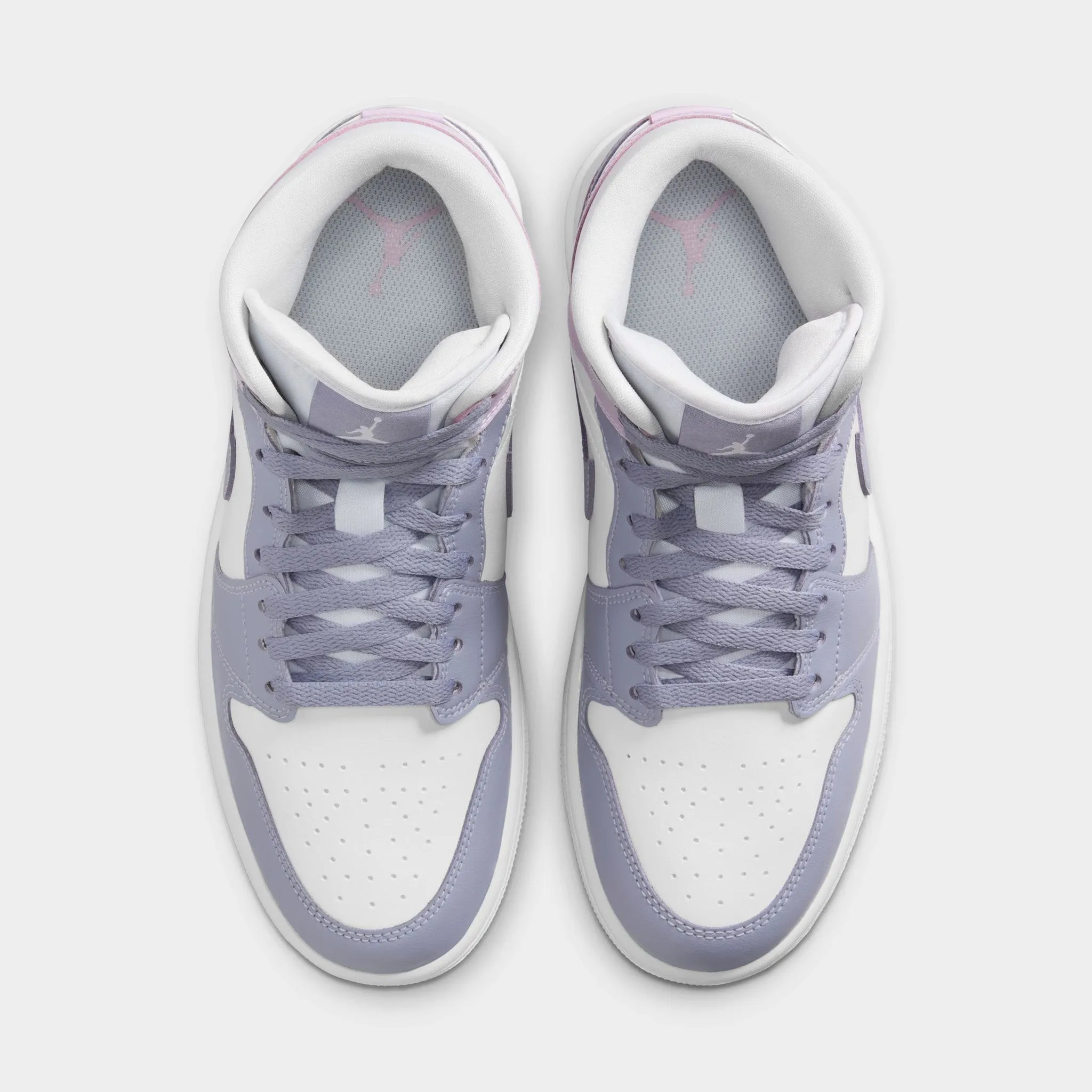Jordan Women's 1 Mid Indigo Haze / Doll-White Pressure Zoned Cushioning