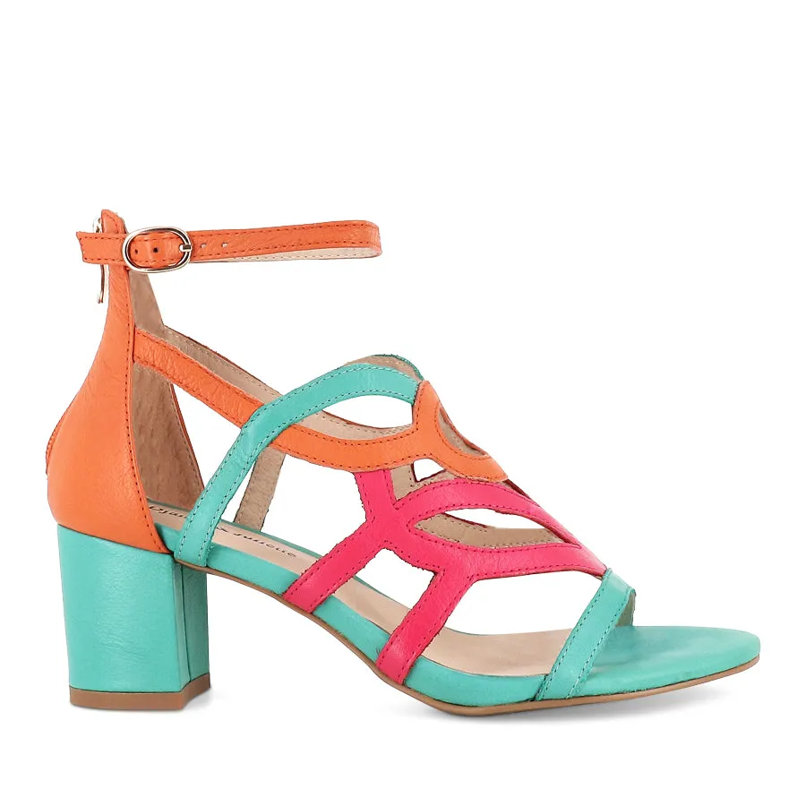 EMMIE - LIGHT EMERALD MULTI LEATHER Slip Resistant Soles