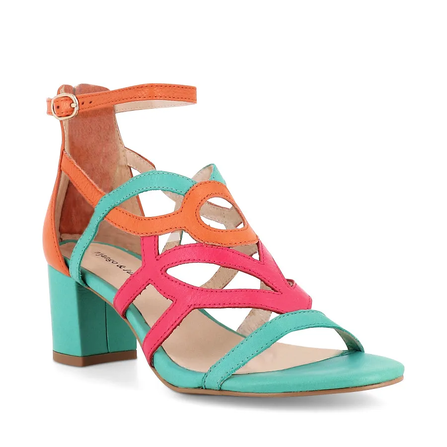 EMMIE - LIGHT EMERALD MULTI LEATHER Slip On Class Step