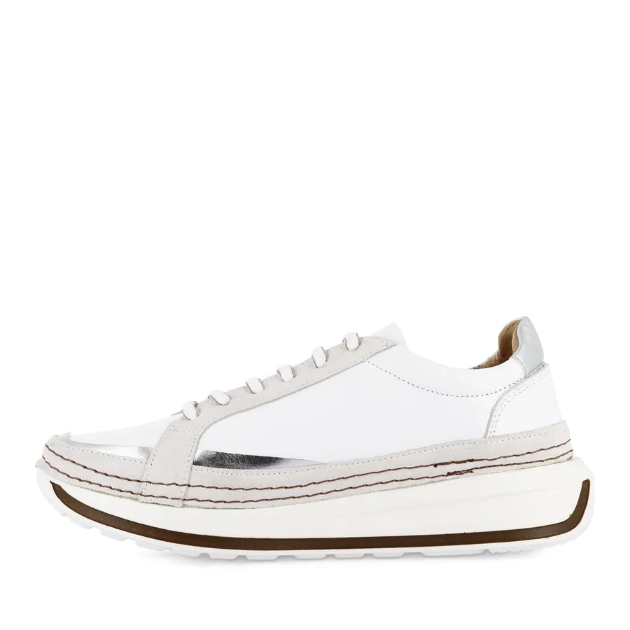 ENA - WHITE MULTI Modern Silhouette Non Slip Tread Pattern