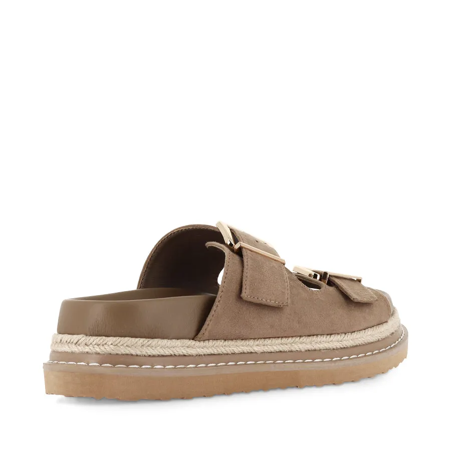 Comfortable foot wrap Soft Sole ALDER - FAWN SUEDE